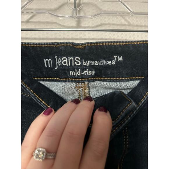 M Jeans by Maurices Plus 16W Reg Stretch Mid Rise Soft Plaid Cuff Skinny Jeans - Picture 4 of 10